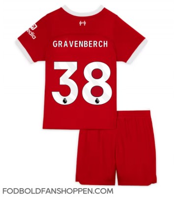 Liverpool Ryan Gravenberch #38 Hjemmebanetrøje Børn 2023-24 Kortærmet (+ Korte bukser)